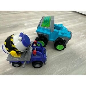 Paw Patrol Chase Cement Mixer Truck and Rubble Monster Truck Toy Set